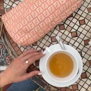 Vintage Pink Monogram Fendi Baguette